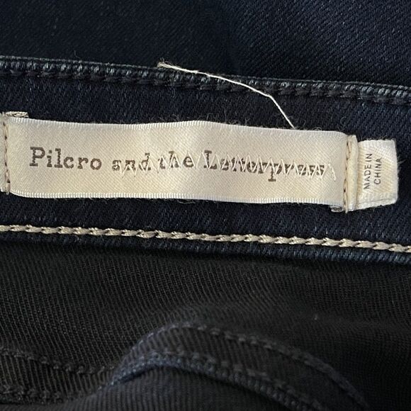 Pilcro and the Letterpress SZ 25 Skinny Jeans Mid-Rise Stretch Zip-Fly Dark Wash - Picture 9 of 11